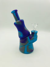 Load image into Gallery viewer, 7&quot; Microscope Silicone Tie-dye Mini Bong
